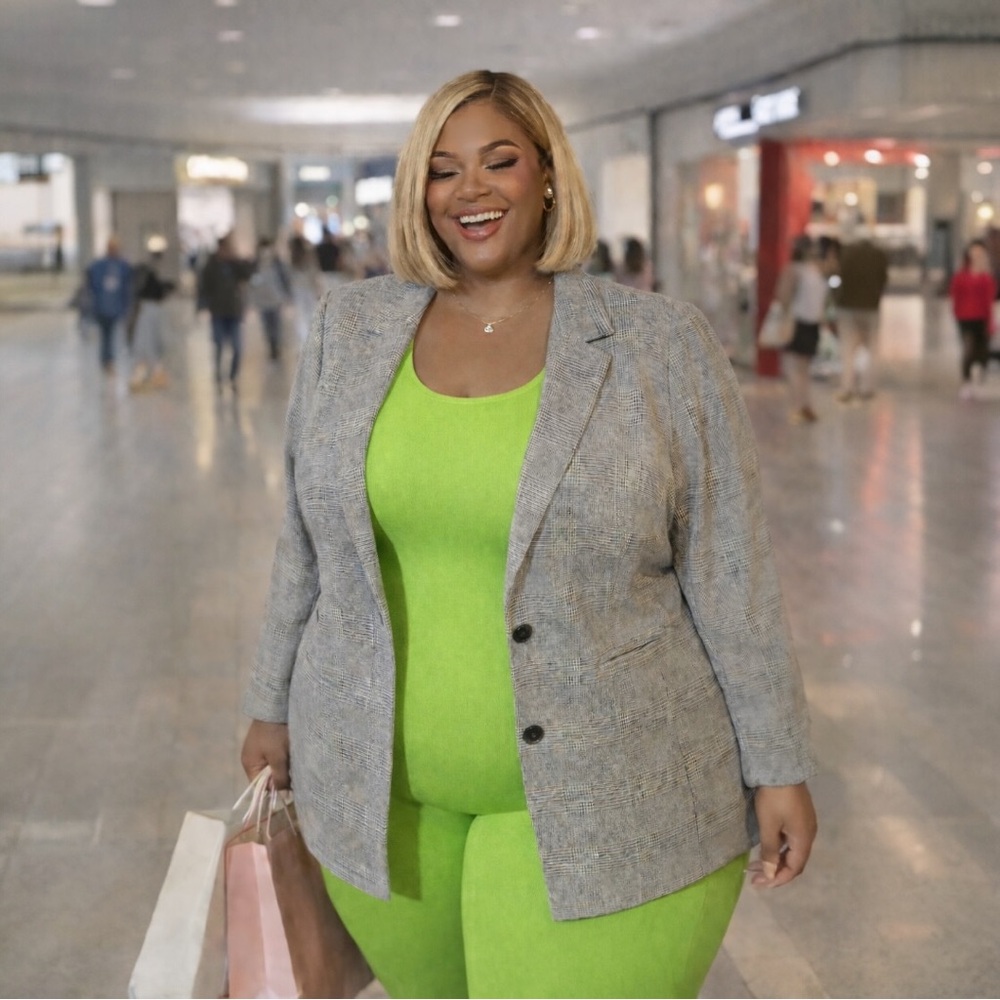 torrid Gray Plaid Blazer - Picture 4 of 8